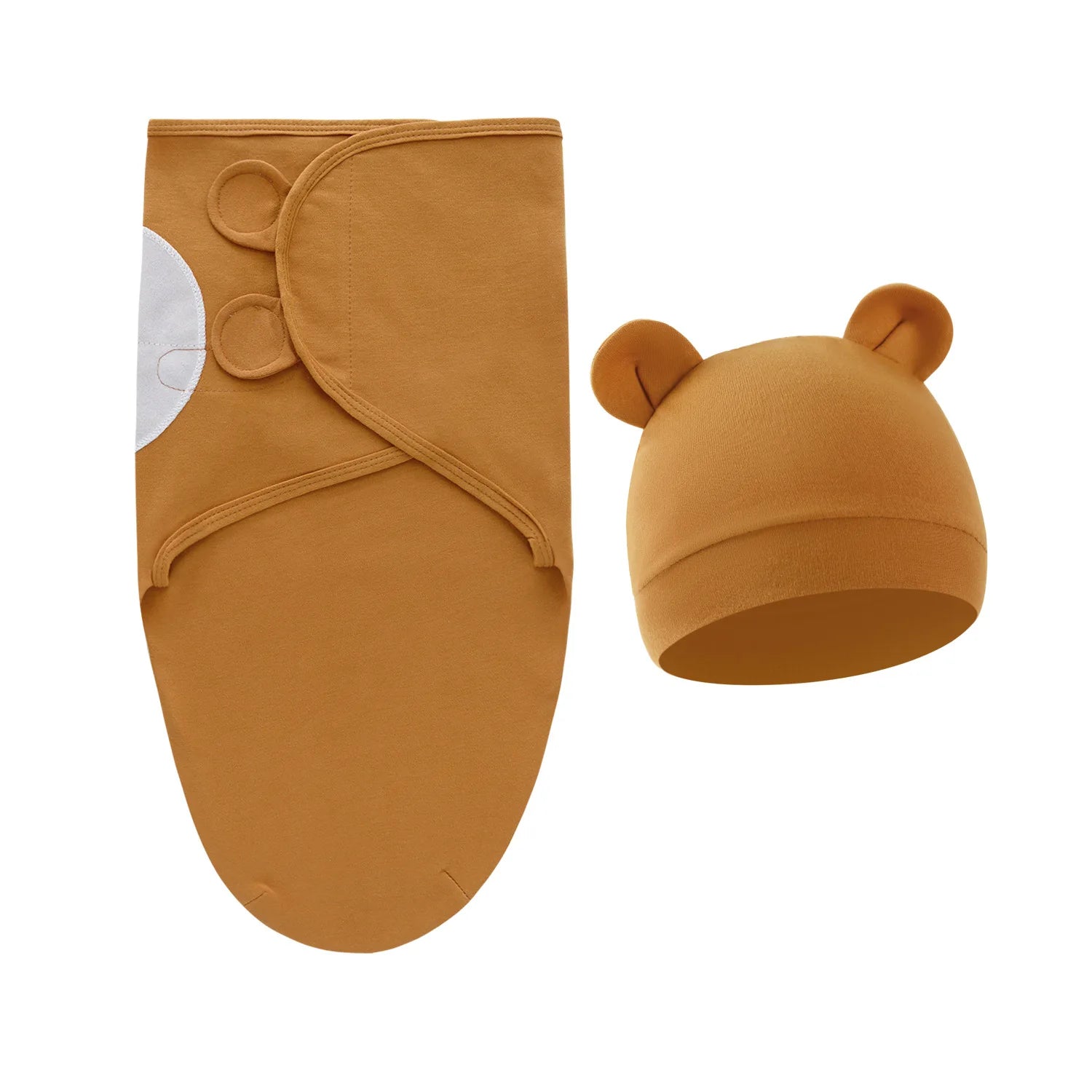 Set Copertina Avvolgente Per Neonati Con Cappellino